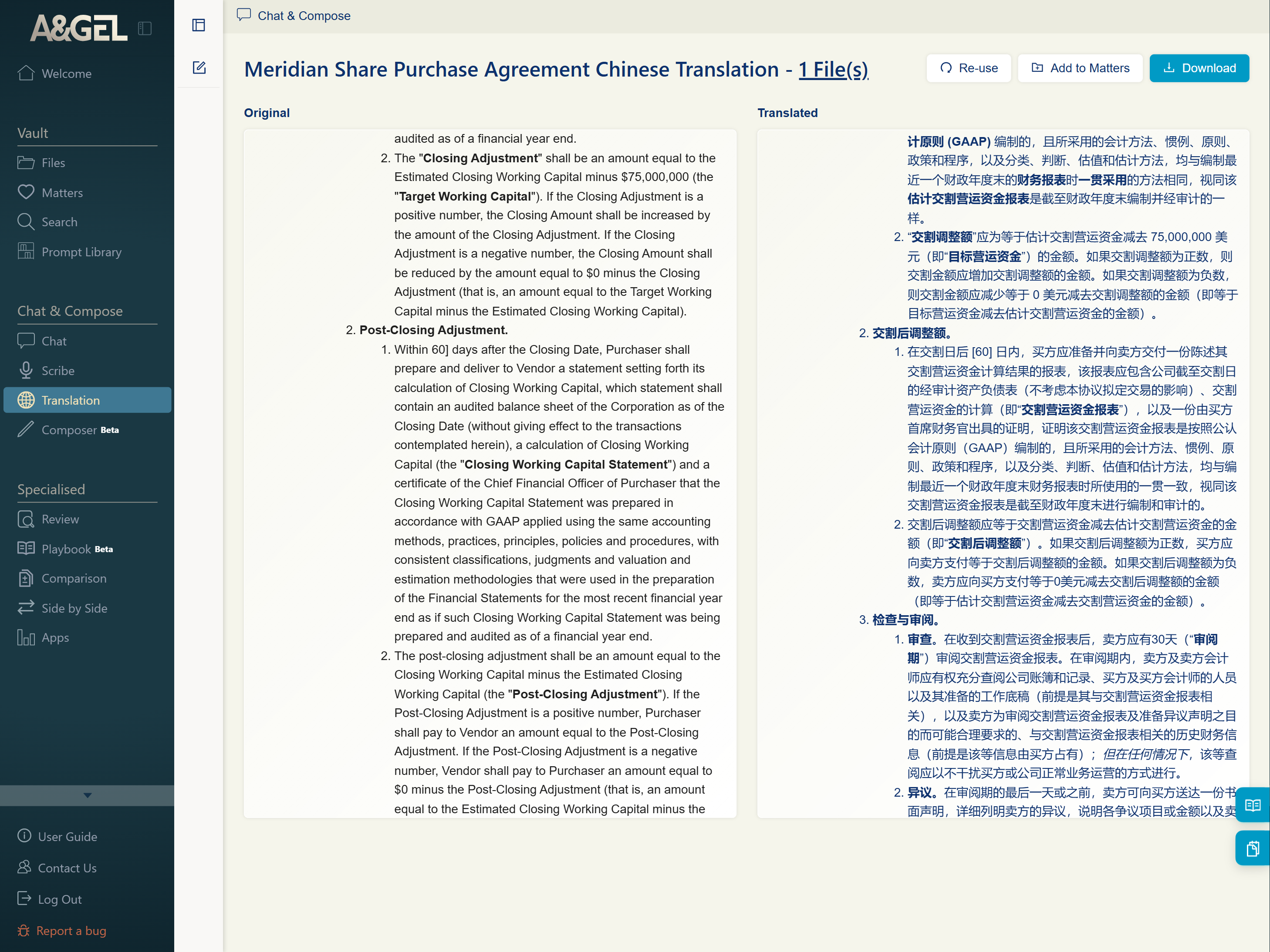 Scribe Live Translation
