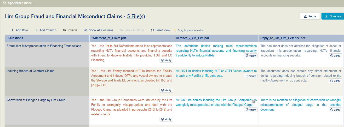 Pleadings Tracker